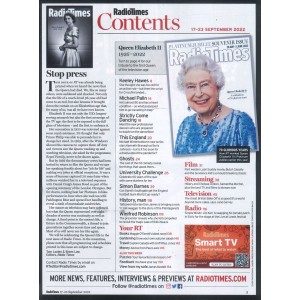 Radio Times Magazine 17th September 2022