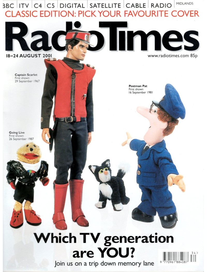 Radio Times Magazine - 2001 18th August 2001 Postman Pat