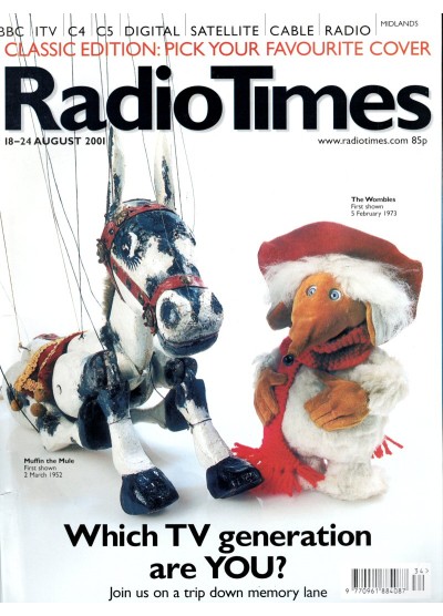 Radio Times Magazine 18th August 2001 Wombles