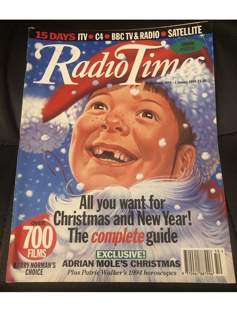 Radio Times Magazine 18th December 1993 Christmas Bumper Issue Radio Times Magazine 18th December 1993 Christmas Bumper Issue