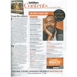 Radio Times Magazine 20th August 2022
