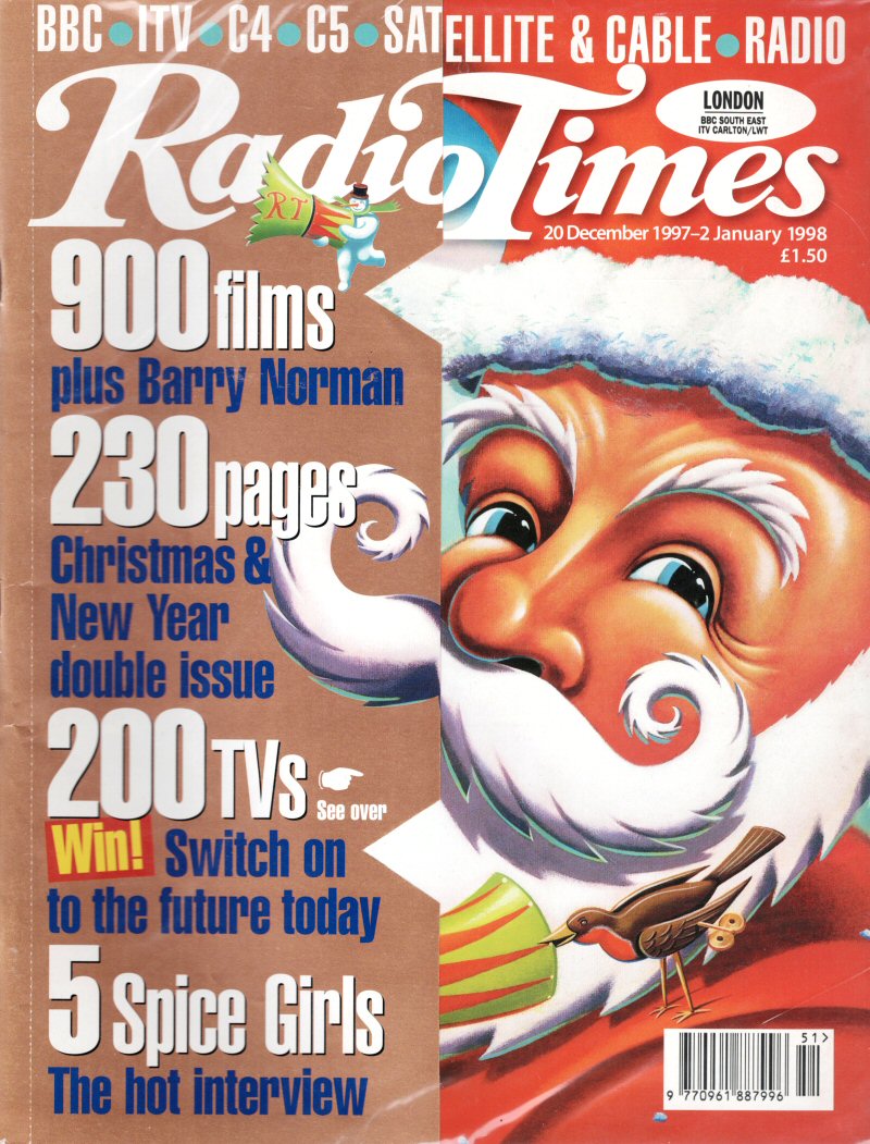 Radio Times Magazine 20th December 1997 Christmas Bumper Issue Radio Times Magazine 20th December 1997 Christmas Bumper Issue