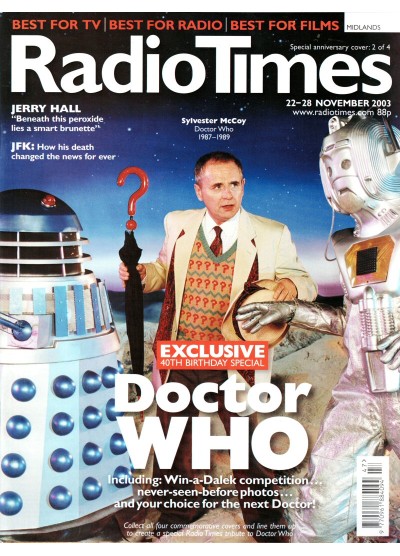 Radio Times Magazine 22nd November 2003 Cover 2 of 4 Sylvester McCoy Doctor Who