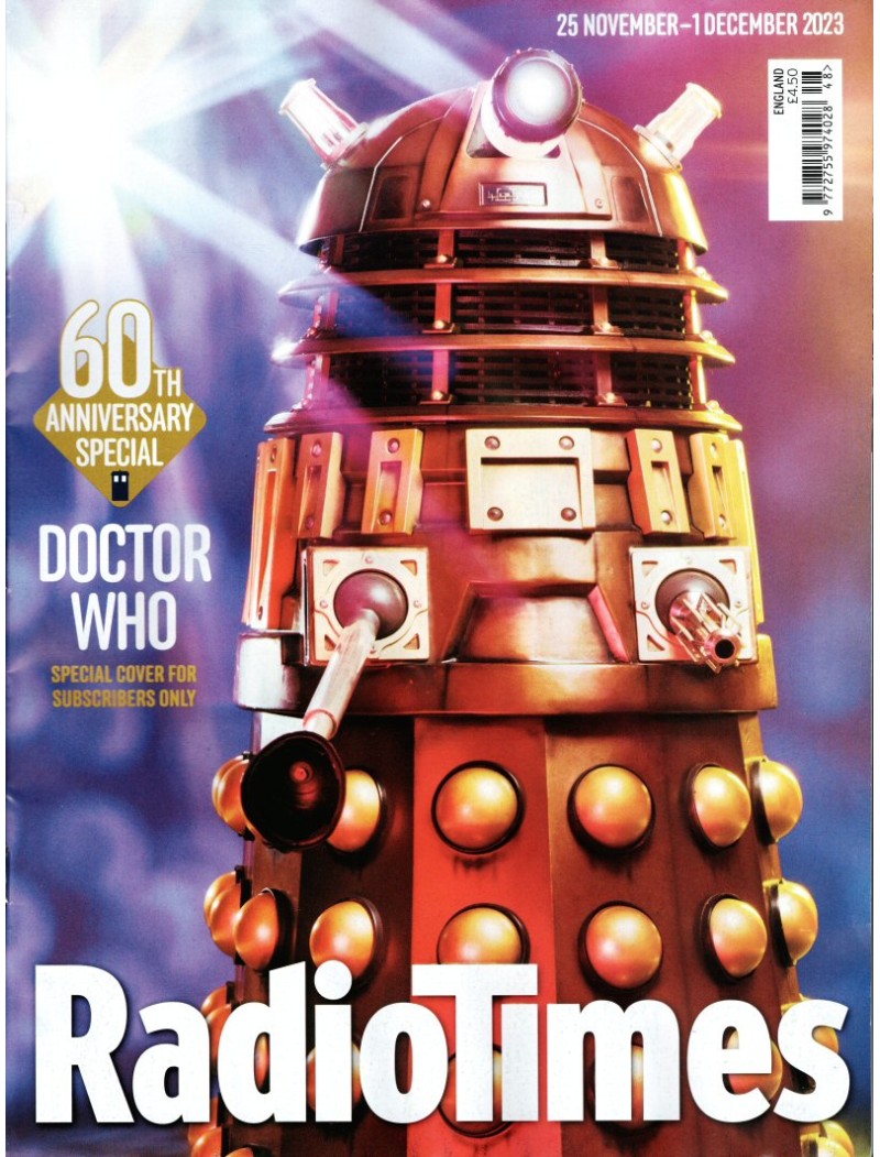 Radio Times Magazine 25th November 2023 Doctor Who 60th Anniversary Issue