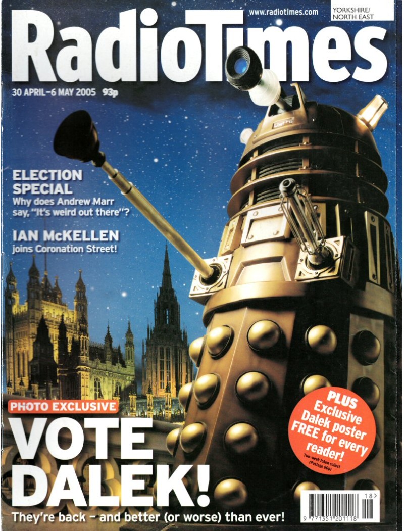Radio Times Magazine 30th April 2005 Doctor Who Radio Times Magazine 30th April 2005 Doctor Who