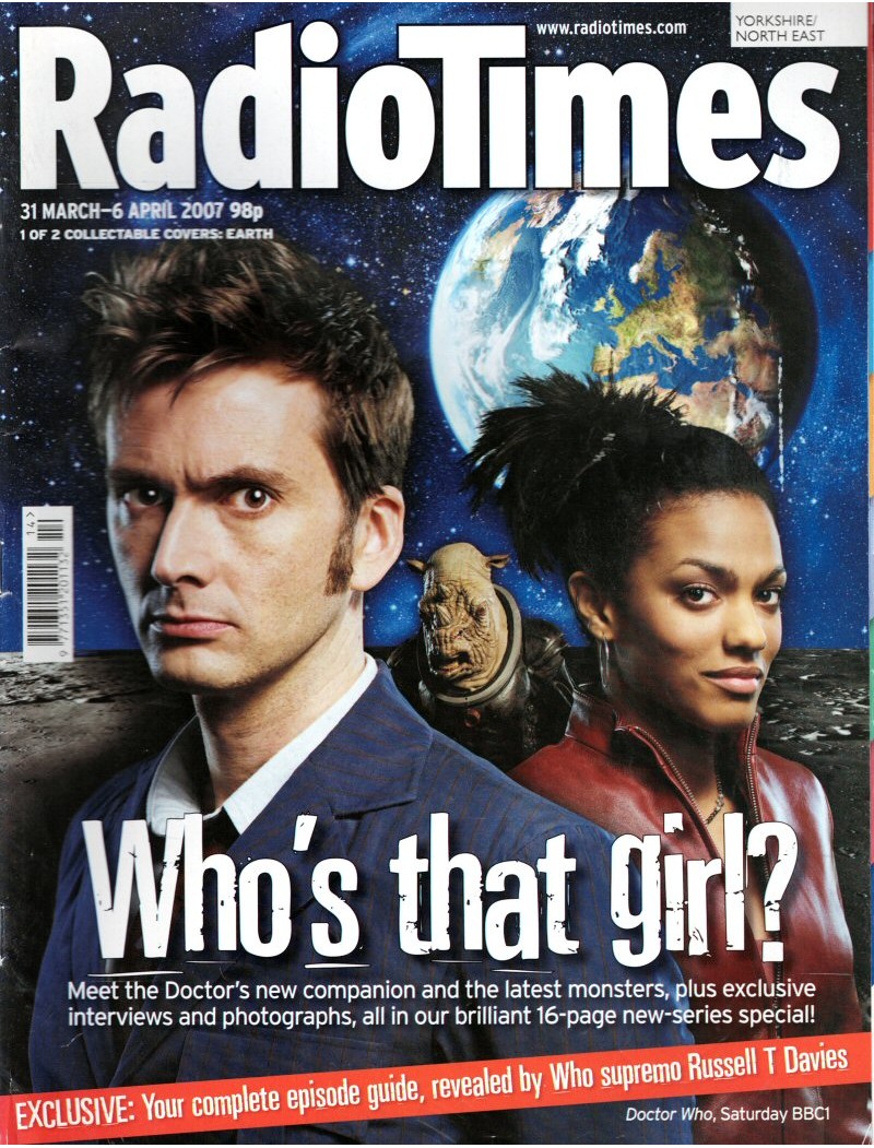 Radio Times Magazine 31st March 2007 Doctor Who Radio Times Magazine 31st March 2007 Doctor Who