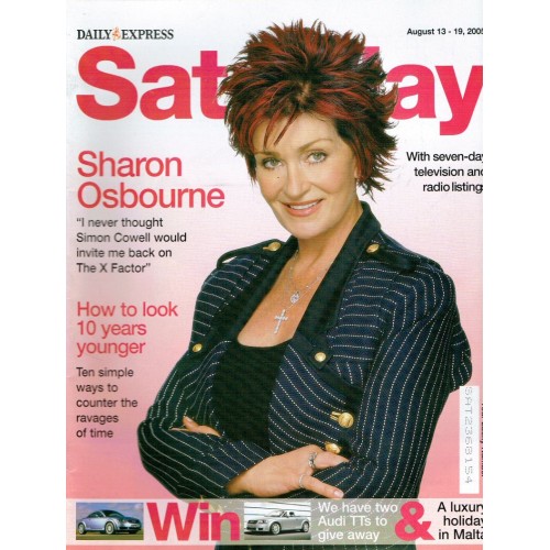 Daily Express Saturday Magazine 2005 13th August 2005 Sharon Osbourne