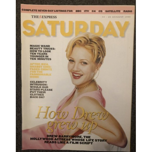 Daily Express Saturday Magazine 1999 14/08/99 Drew Barrymore