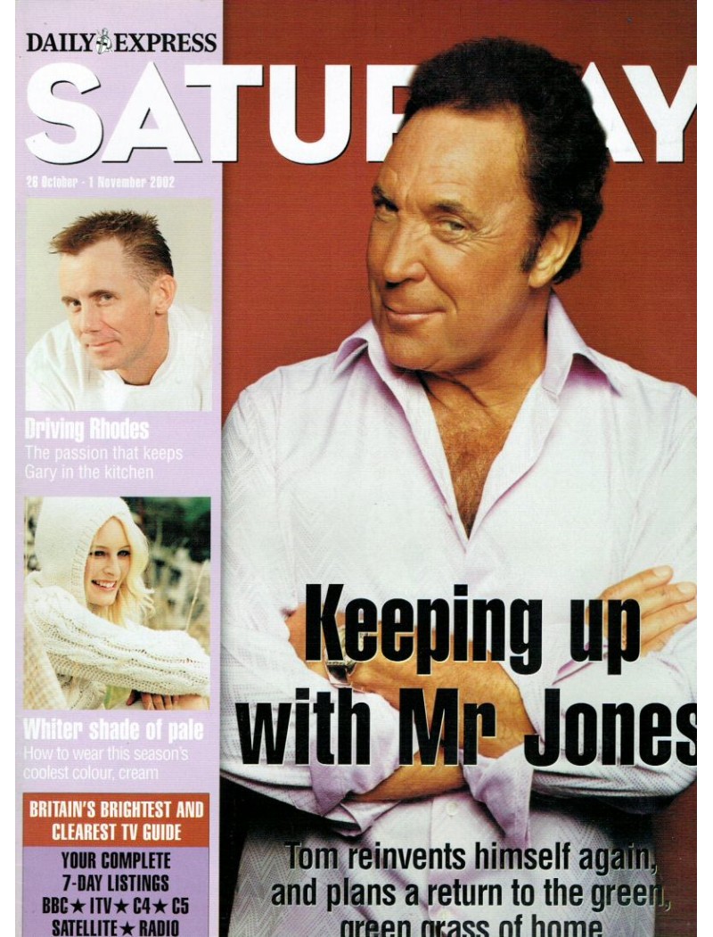 Daily Express Saturday Magazine 2002 26/10/02 Tom Jones