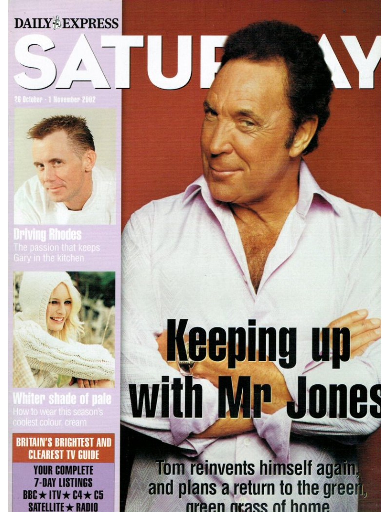 Daily Express Saturday Magazine 2002 26th October 2002 Tom Jones