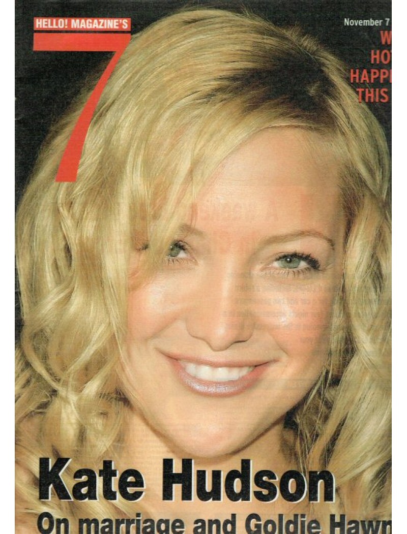 Seven Days Magazine 7th November 2002 (Kate Hudson Cover) Seven Days Magazine 7th November 2002 (Kate Hudson Cover)