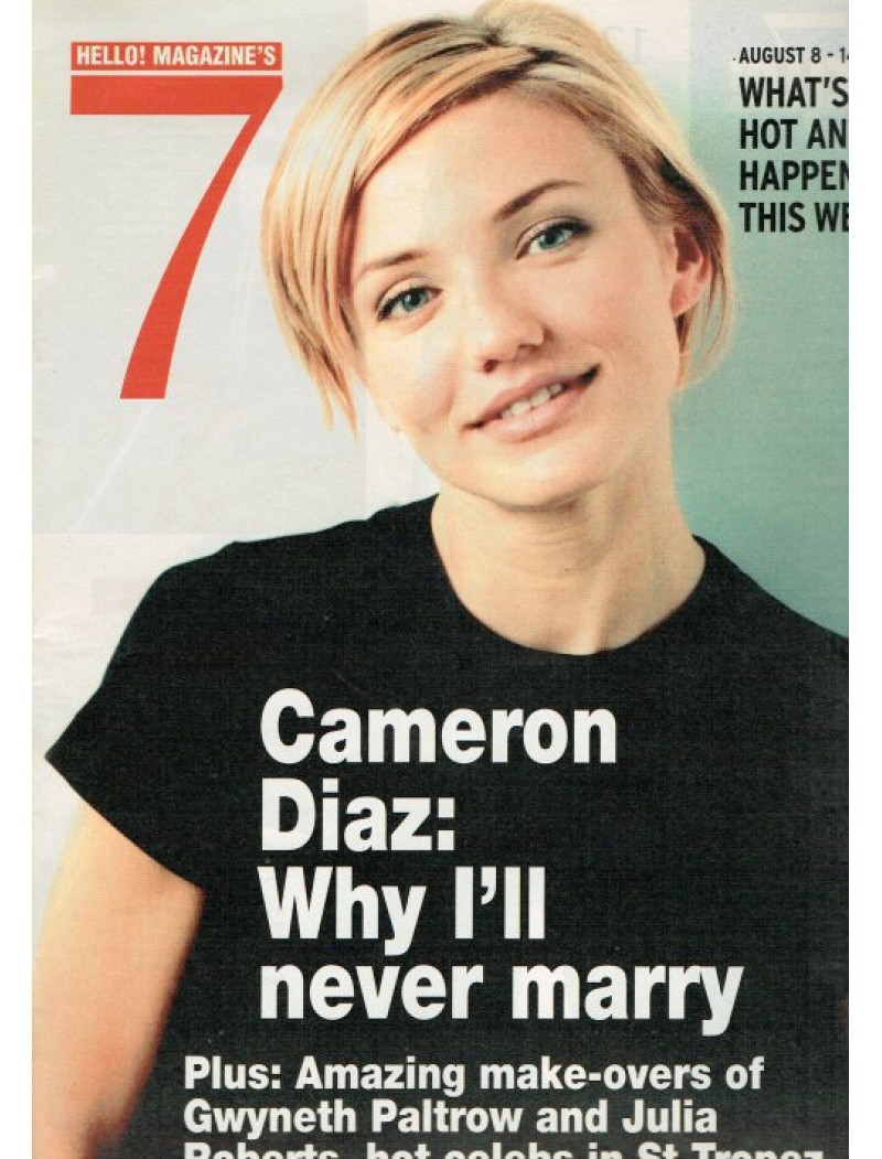 Seven Days Magazine 8th August 2002 (Cameron Diaz Cover) Seven Days Magazine 8th August 2002 (Cameron Diaz Cover)