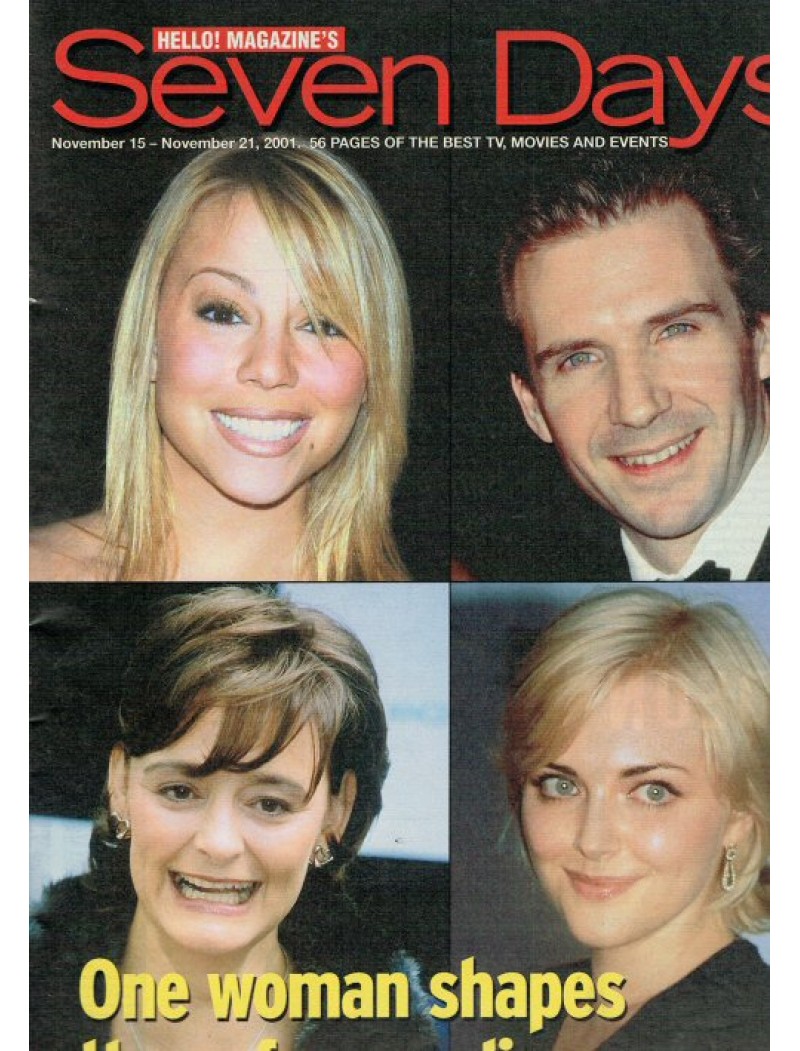 Seven Days Magazine 15th November 2001 (Mariah Carey Cover) Seven Days Magazine 15th November 2001 (Mariah Carey Cover)