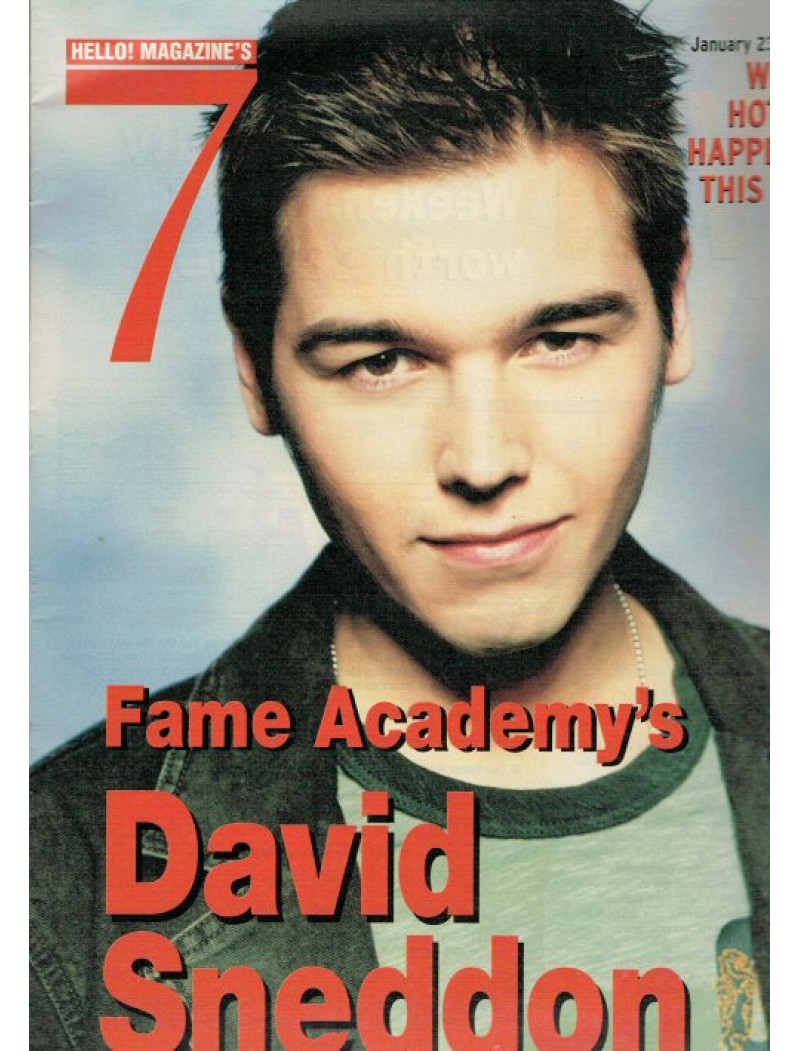 Seven Days Magazine - 2003 23/01/03 (David Sneddon Cover)