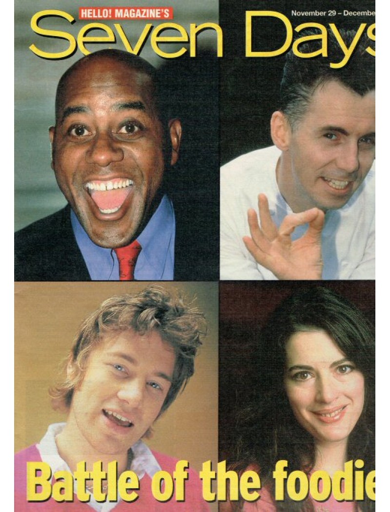 Seven Days Magazine 29th November 2001 (Celebrity Chef Cover) Seven Days Magazine 29th November 2001 (Celebrity Chef Cover)