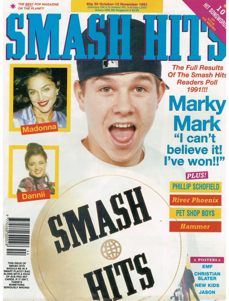 Smash Hits Magazine - 1991 30/10/91 (Mark Wahlberg Cover)