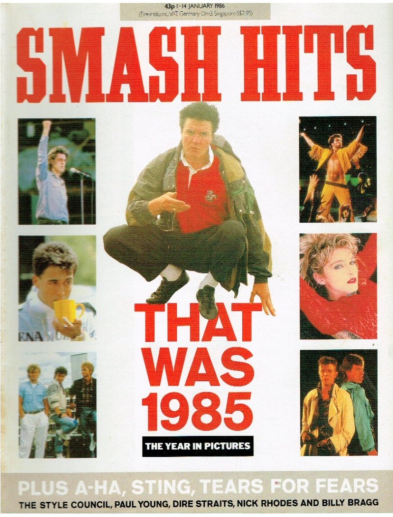Smash Hits Magazine 1st January 1986 Smash Hits Magazine 1st January 1986