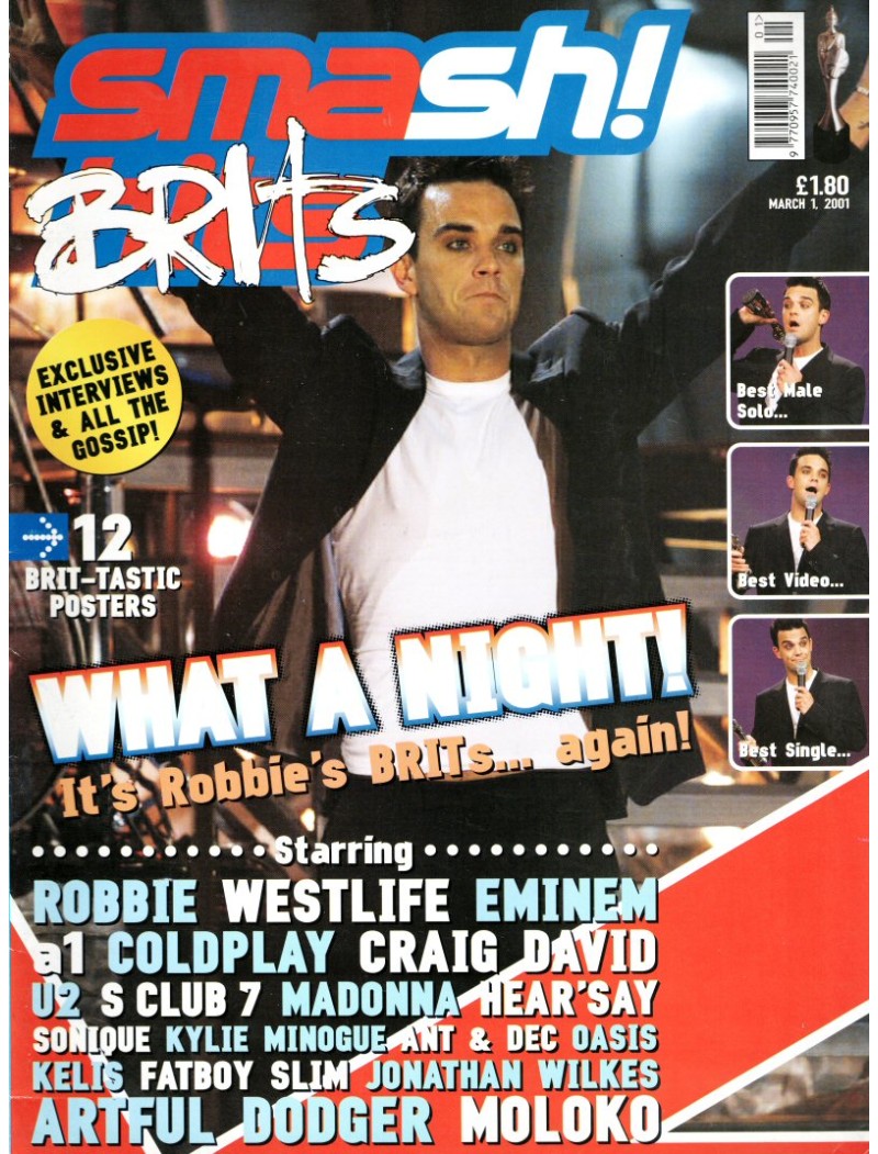 Smash Hits Magazine 1st March 2001 Smash Hits Magazine 1st March 2001