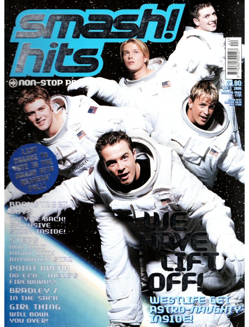 Smash Hits Magazine 1st November 2000 Smash Hits Magazine 1st November 2000