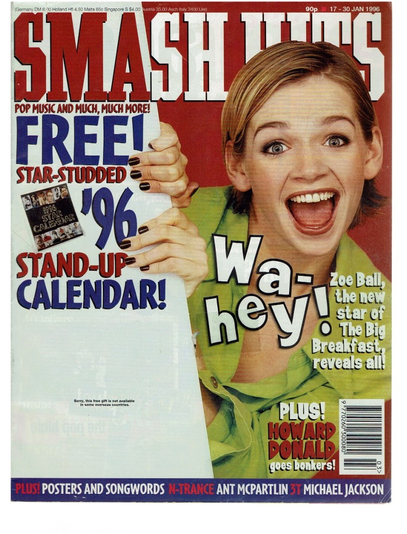 Smash Hits Magazine 17th January 1996