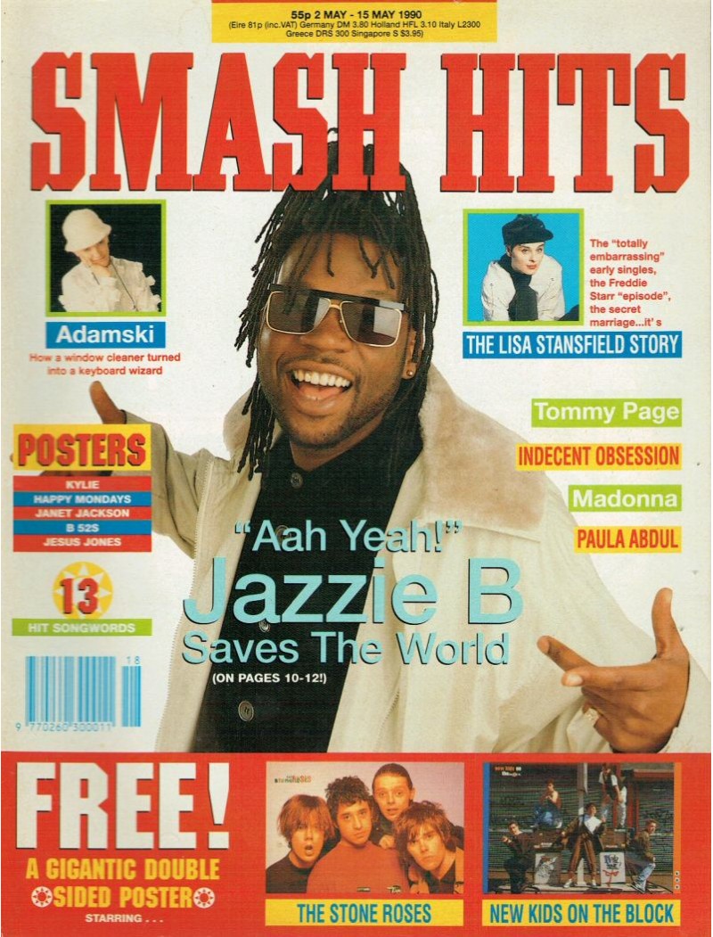 Smash Hits Magazine - 1990 02/05/90 (Jazzie B Cover)