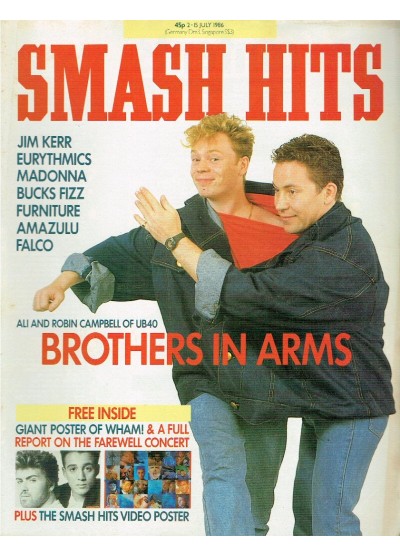 Smash Hits Magazine 2nd July 1986