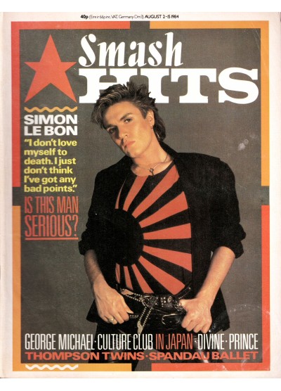 Smash Hits Magazine - 1984 02/08/84 Simon Le Bon