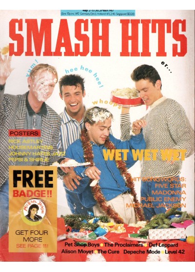 Smash Hits Magazine - 1987 02/12/87 (Wet Wet Wet cover)