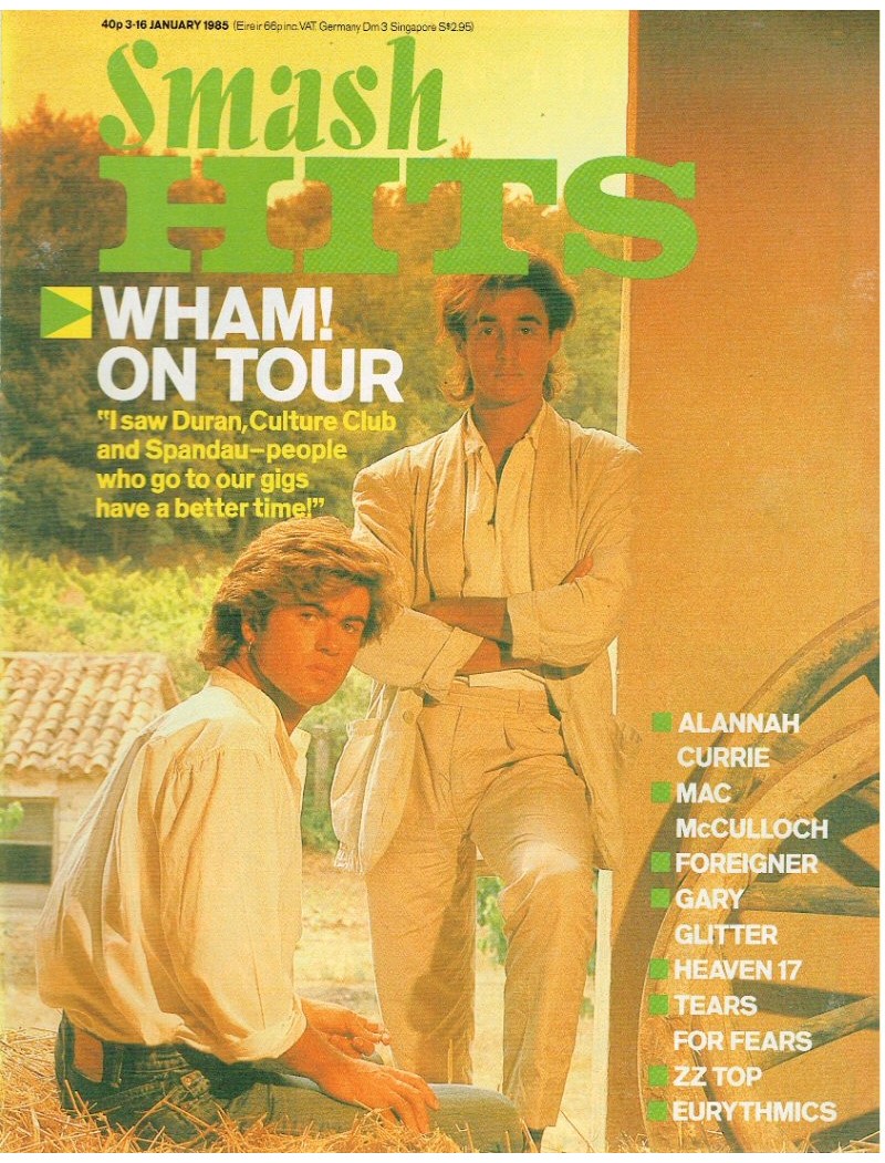 Smash Hits Magazine 3rd January 1985