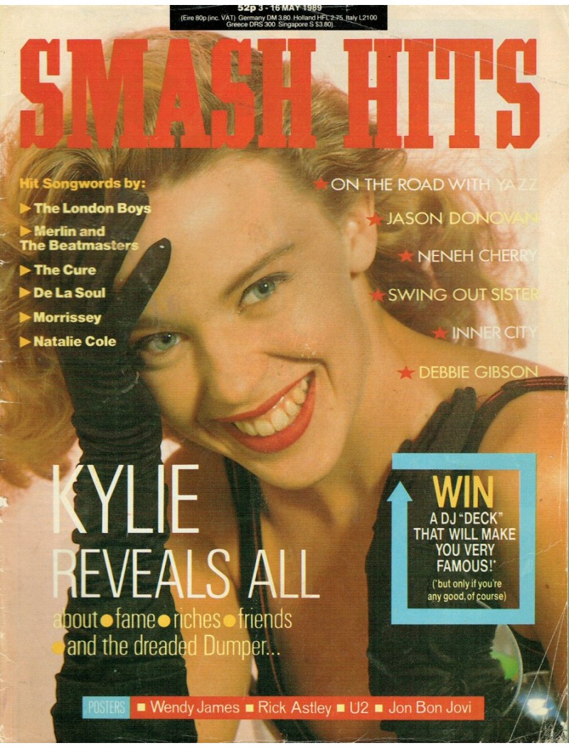 Smash Hits Magazine - 1989 03/05/89 (Kylie Minogue Cover) Smash Hits Magazine - 1989 03/05/89 (Kylie Minogue Cover)