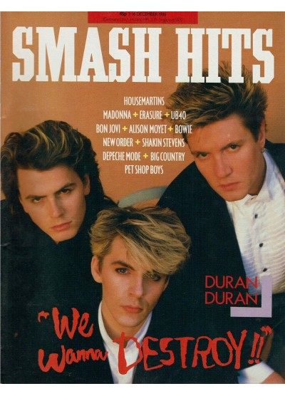 Smash Hits Magazine - 1986 03/12/86