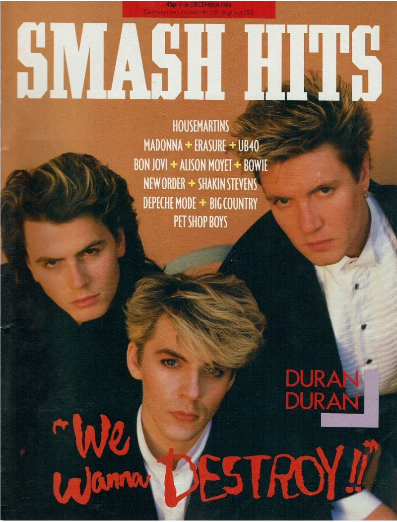 Smash Hits Magazine - 1986 03/12/86