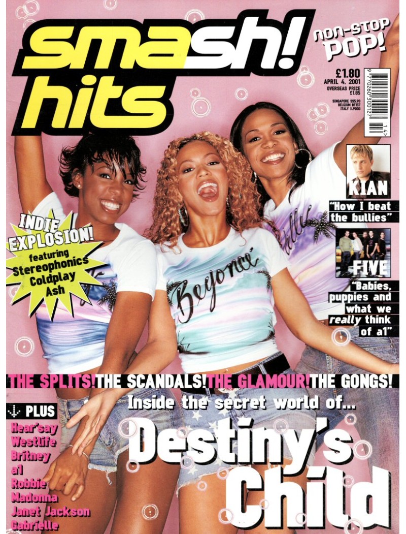 Smash Hits Magazine 4th April 2001 Smash Hits Magazine 4th April 2001