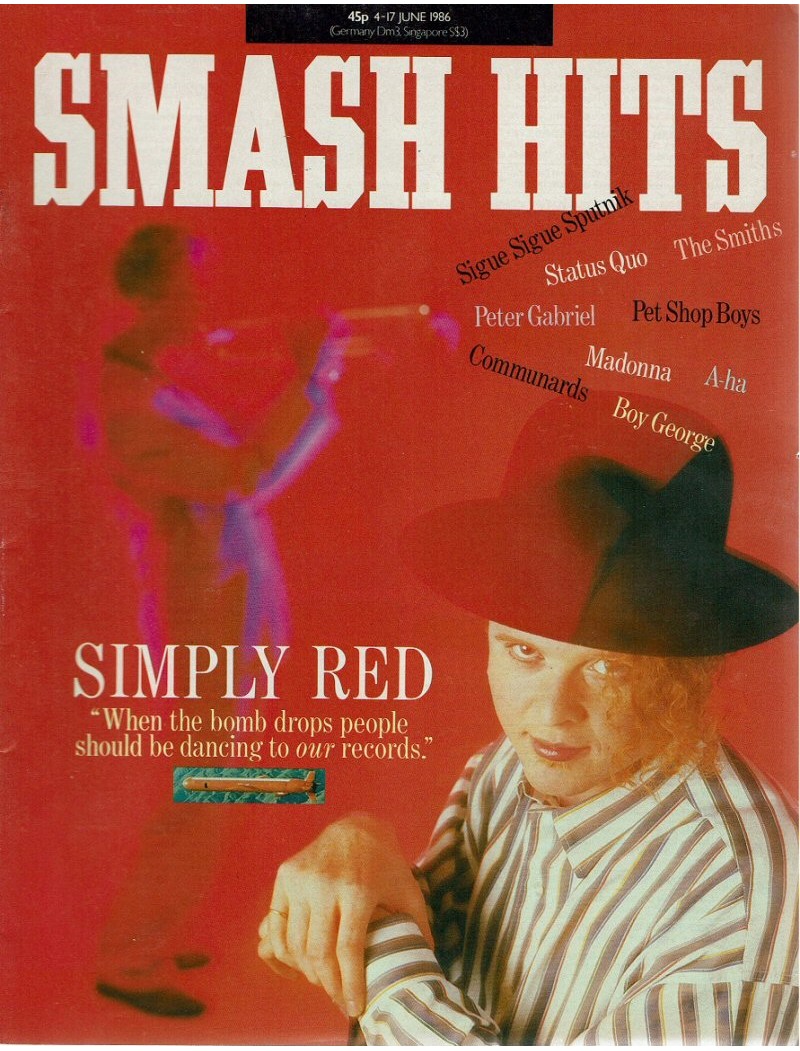 Smash Hits Magazine 4th June 1986 