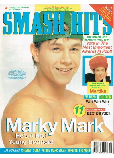 Smash Hits Magazine 4th September 1991 (Mark Wahlberg Cover)