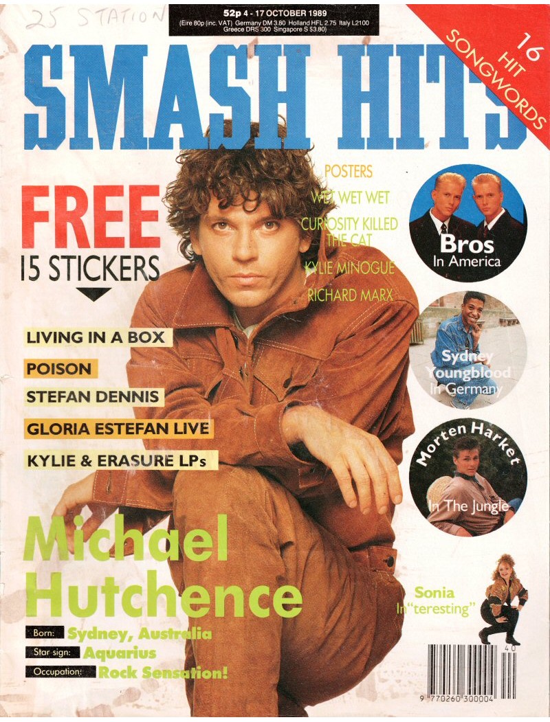 Smash Hits Magazine 4th October 1989 (Michael Hutchence)