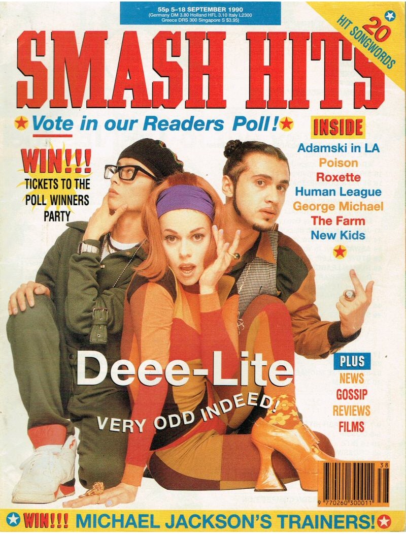 Smash Hits Magazine 5th September 1990 Deee Lite Human League Adamski Poison