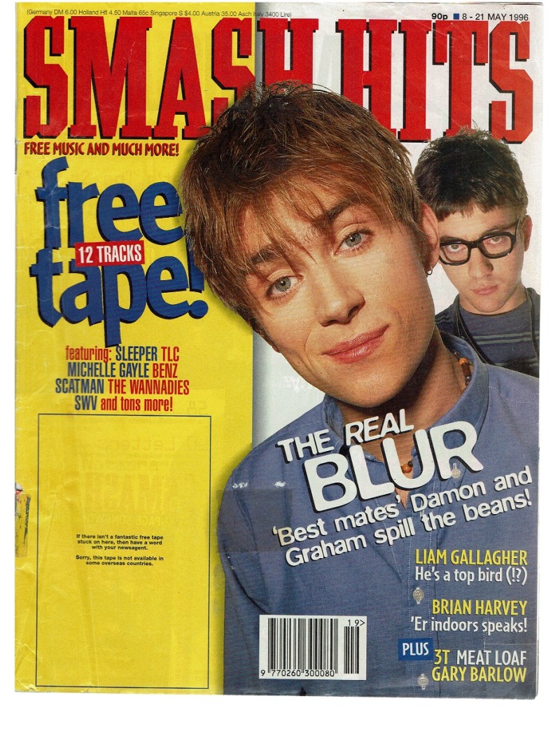 Smash Hits Magazine 8th May 1996 Meatloaf Gary Barlow Take That Shane Richie