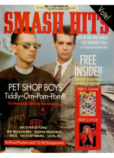 Smash Hits Magazine - 1988 07/09/88 (Pet Shop Boys Cover)