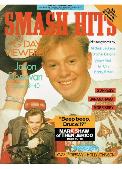 Smash Hits Magazine - 1989 08/02/89 (Jason Donovan Cover)
