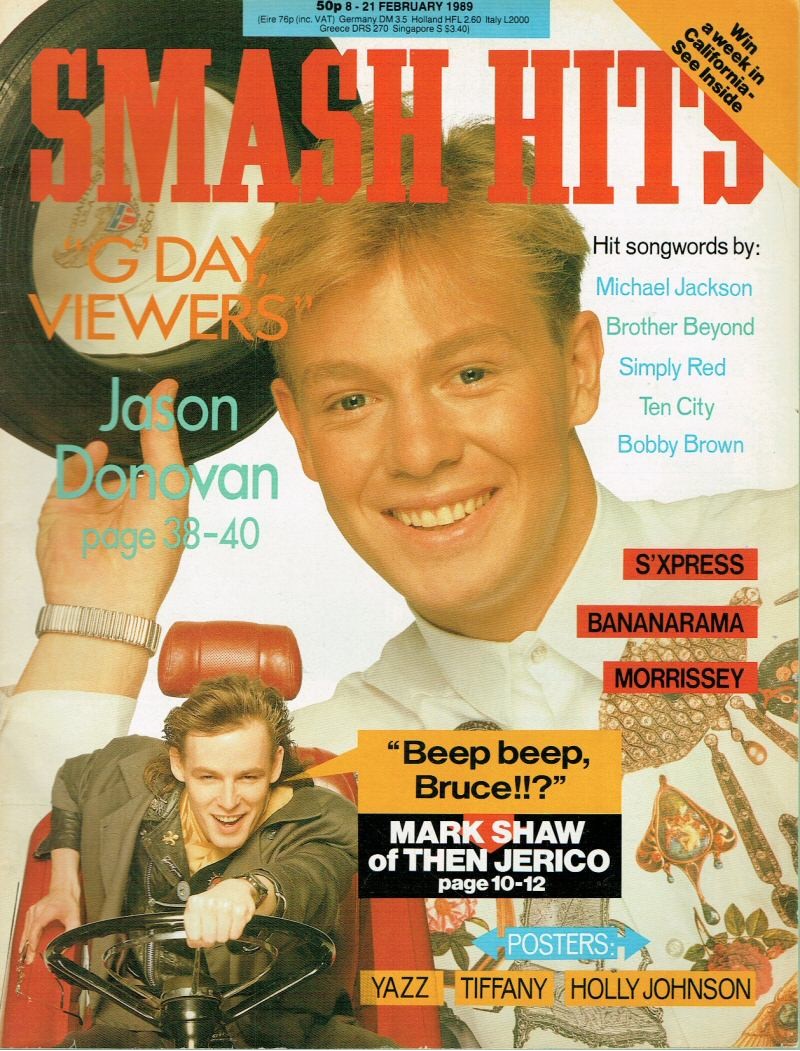 Smash Hits Magazine - 1989 08/02/89 (Jason Donovan Cover)