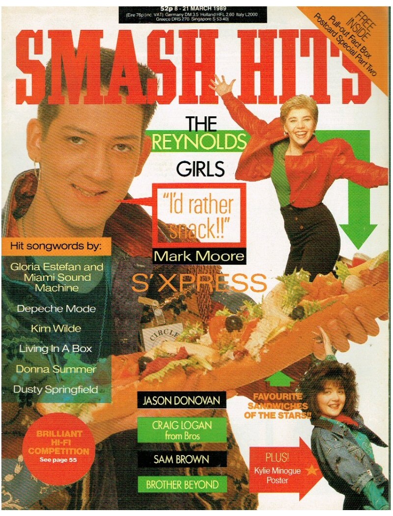 Smash Hits Magazine 8th March 1989 