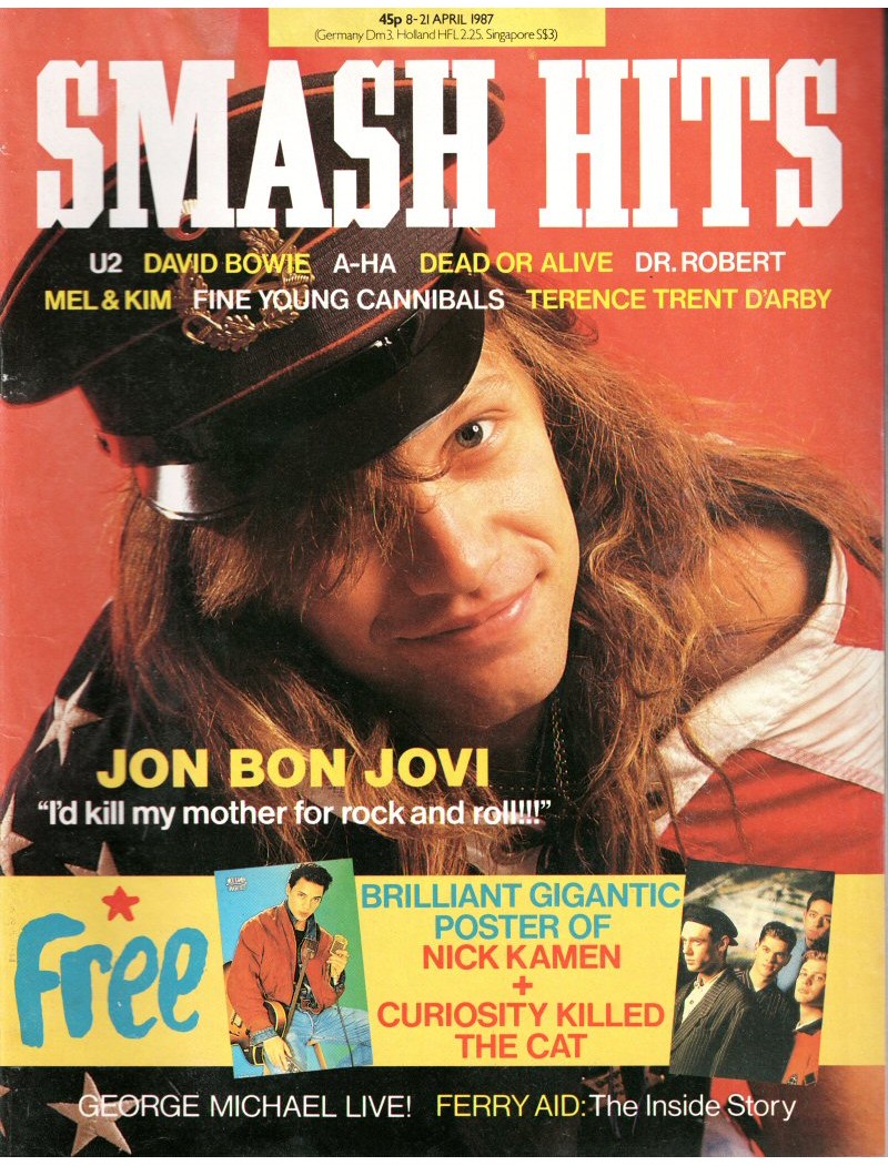 Smash Hits Magazine 8th April 1987 