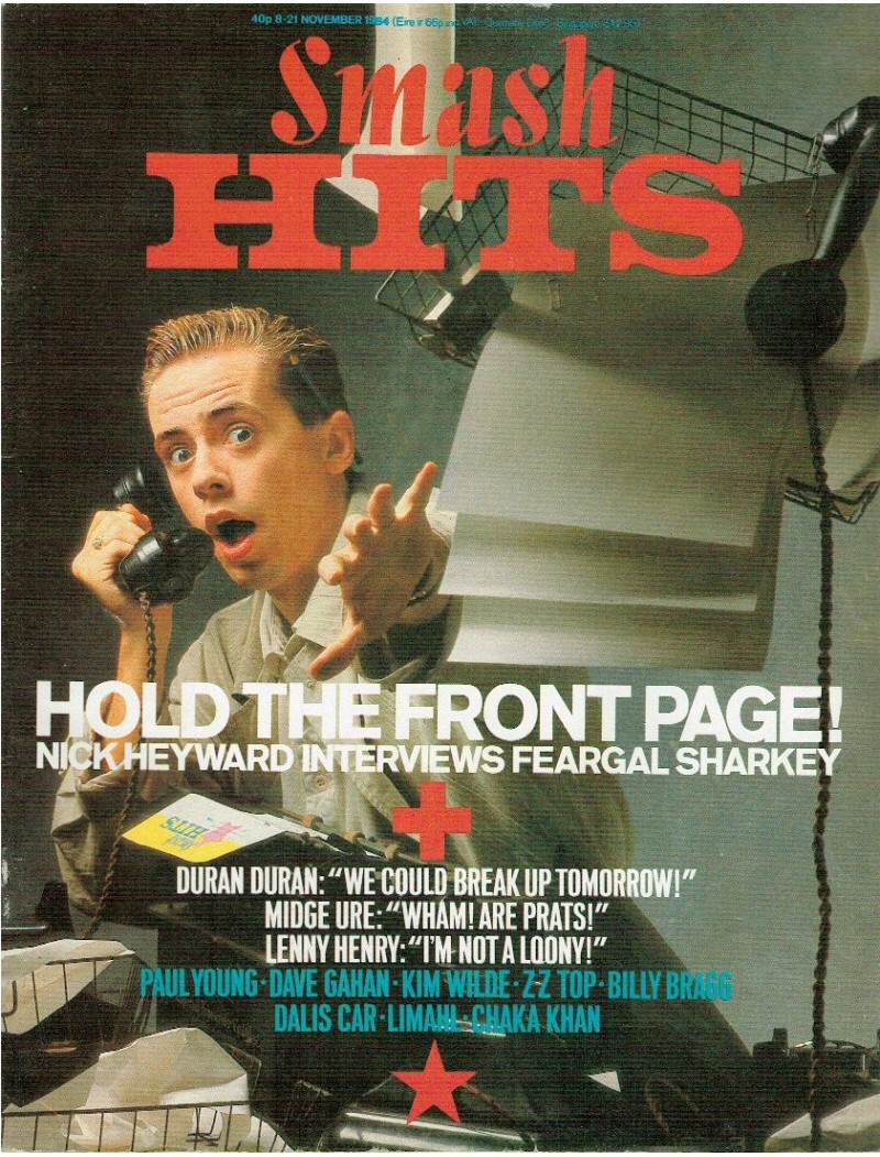 Smash Hits Magazine 8th November 1984 Nick Heyward Smash Hits Magazine 8th November 1984 Nick Heyward