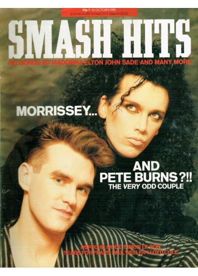 Smash Hits Magazine - 1985 09/10/85 Morrissey & Pete Burns
