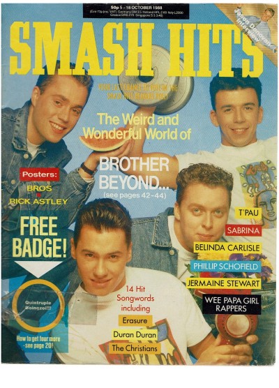 Smash Hits Magazine 5th October 1988 