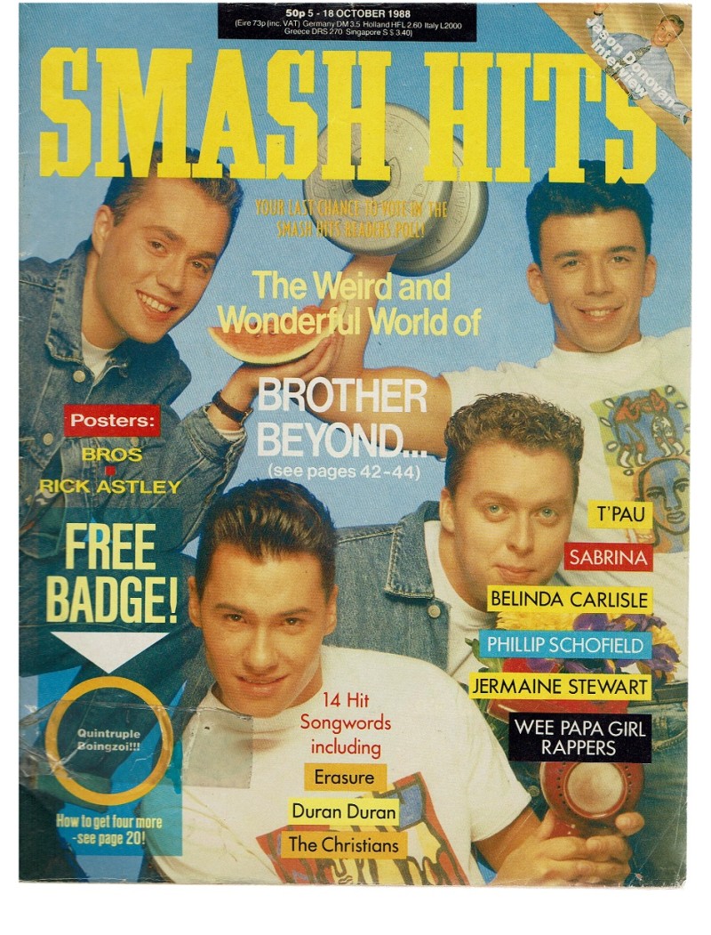 Smash Hits Magazine 5th October 1988 