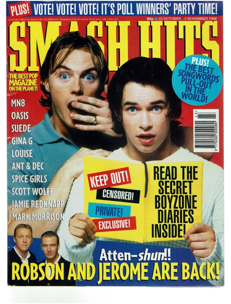 Smash Hits Magazine - 23rd October 1996