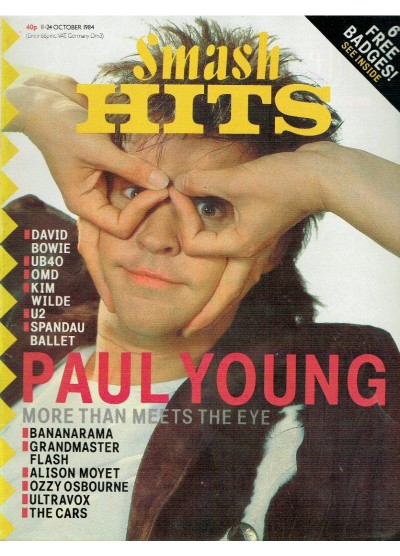 Smash Hits Magazine - 1984 11/10/84 Paul Young