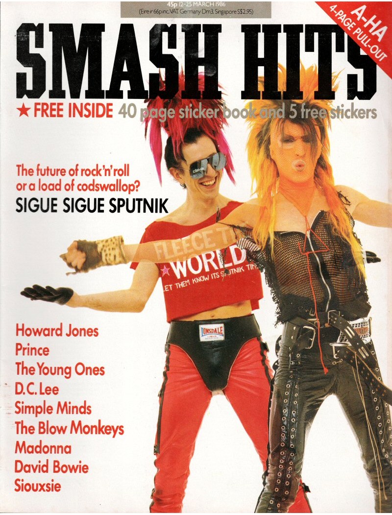 Smash Hits Magazine - 1986 12/03/86